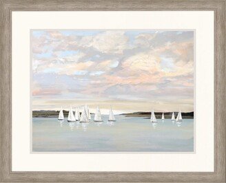 Paragon Picture Gallery Sunset Fleet Ii Framed Art