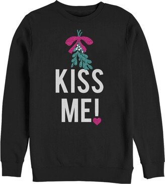 CHIN UP Apparel Women's CHIN UP Christmas Kiss Me Mistletoe Sweatshirt - Black - Small