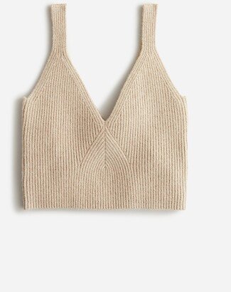 Cashmere cropped sweater-tank
