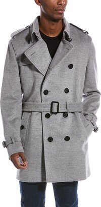 Wool & Cashmere-Blend Military Coat