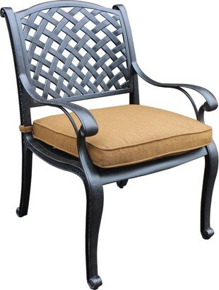 Ventura Cast Aluminum Dining Arm Chair with Cushion