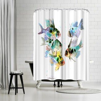 71 x 74 Shower Curtain, Blue Ram by Suren Nersisyan
