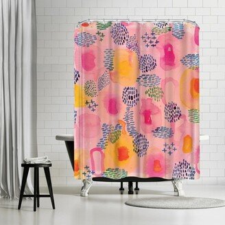 71 x 74 Shower Curtain, Water Colour Patterns by Paula Mills