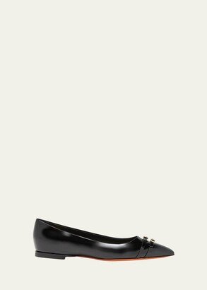 Chalbal Patent Buckle Ballerina Flats