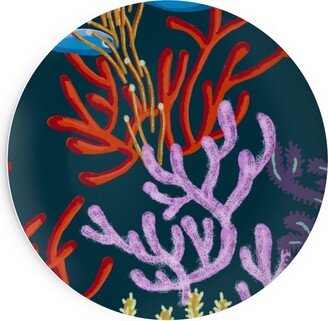 Salad Plates: Coral Reefer Madness Salad Plate, Multicolor