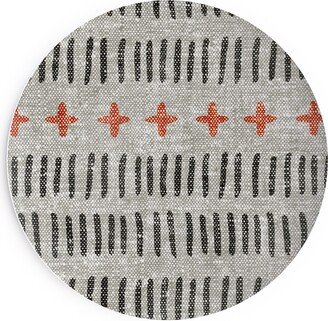 Salad Plates: Modern Farmhouse Dash - Multi On Beige Salad Plate, Gray