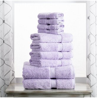 Highly Absorbent 10Pc Ultra Plush Egyptian Cotton Towel Set-AC
