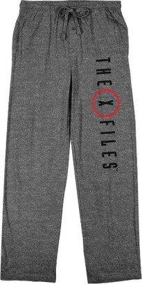 The X-Files The X Files Logo Men's Gray Heather Sleep Pajama Pants-Large