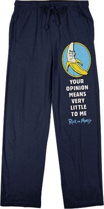 Rick and Morty Rick & Morty Your Opinion Men's Navy Sleep Pajama Pants-XXL