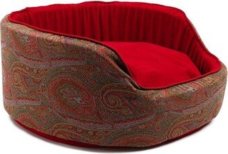 Paisley-Print Panelled Dog Bed
