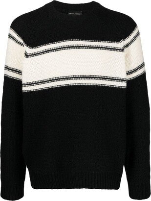 Two-Tone Design Wool-Blend Jumper