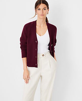 Cashmere V-Neck Cardigan-AH