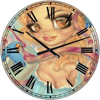 Designart Cinderella Large Modern Wall Clock - 36