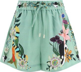 Alemais Meagan Floral Printed Drawstring Shorts