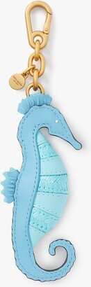 What The Shell Embroidered Seahorse Bag Charm