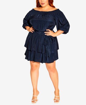 Plus Size Cute Frills Dress