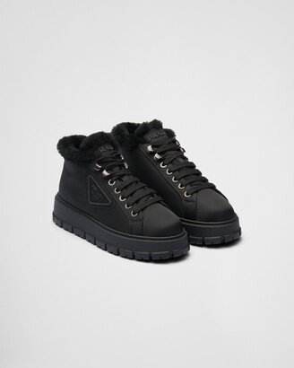 Nylon Lace-up Booties
