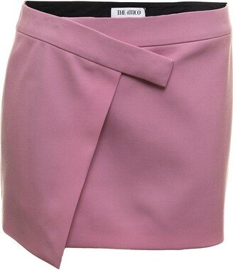 Cloe Slit-Detailed Wrapped Mini Skirt