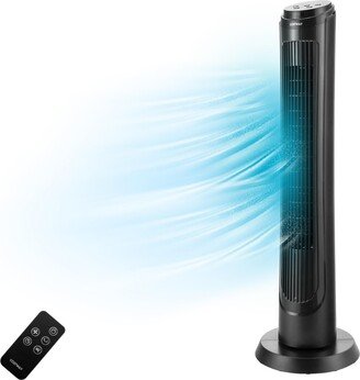 40''Tower Fan with Remote 75 degree Oscillating Fan w/ 3 Wind Modes & 4 Wind Speeds