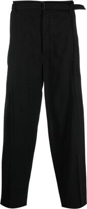 Belted Straight-Leg Trousers-AG