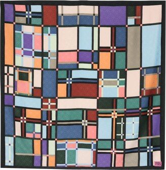 Bimba y Lola Checked Colour-Block Scarf