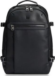 Backpack with gunmetal logo lettering