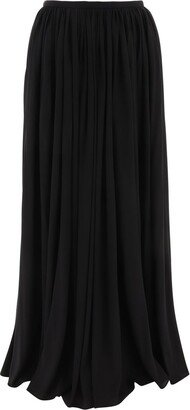 Lowell High Waist Pleated Maxi Skirt