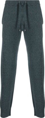 Mélange-Effect Cashmere Track Pants