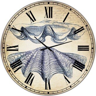 Designart Blue Sea 4 Large Nautical & Coastal Wall Clock - 36 x 36