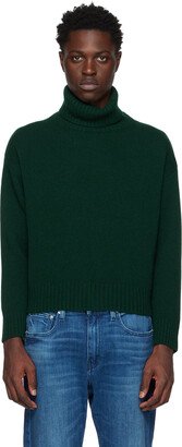 Green Embroidered Turtleneck