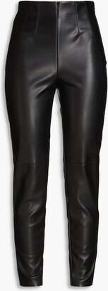 Faux leather skinny pants-AB