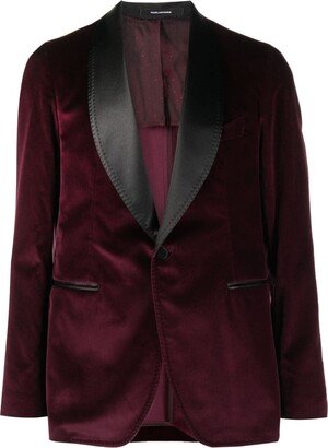 Shawl-Collar Single-Breasted Blazer-AA