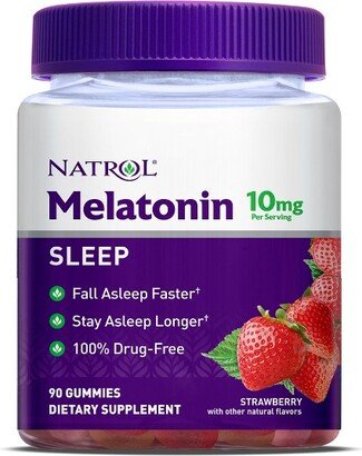 Melatonin 10mg Sleep Aid Gummies - Strawberry - 90ct