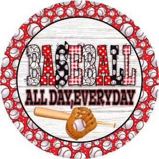 Baseball Wreath Sign, Baseball Mom Dad Sign For Boys Room, Glove Attachment, Collector