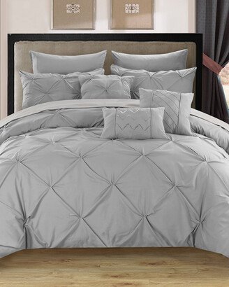 Salvatore Pinch Pleated & Ruffled Comforter Set