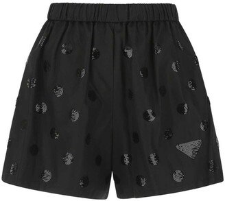 Re-Nylon Sequins Polka-Dot Shorts