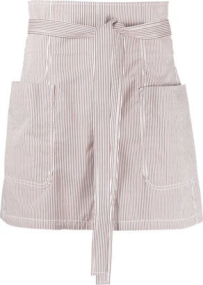 Striped High-Waisted Shorts