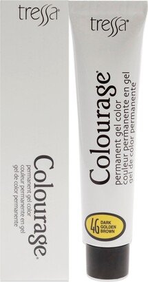 Colourage Permanent Gel Color - 4G Dark Golden Brown by for Unisex - 2 oz Hair Color