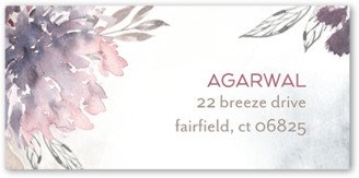 Address Labels: Watercolor Flowers Address Label, Purple, Address Label, Matte