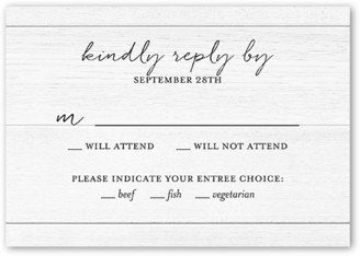 Rsvp Cards: Calligraphy Collection Wedding Response Card, White, Matte, Signature Smooth Cardstock, Square