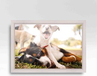 CustomPictureFrames.com 20x21 White Picture Frame - Wood Picture Frame Complete with UV
