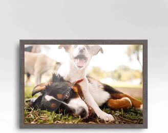 CustomPictureFrames.com 20x36 Silver Picture Frame - Wood Picture Frame Complete with UV