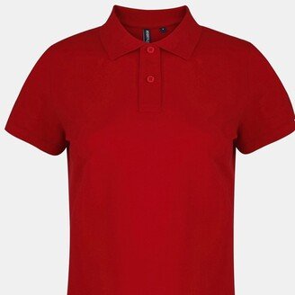 Asquith & Fox Asquith & Fox Womens/Ladies Plain Short Sleeve Polo Shirt (Cherry Red)