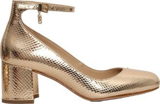 Perla Metallic Embossed Pumps