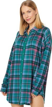First Snow Hacci Rib Sleepshirt (Emerald Plaid) Women's Pajama