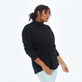 The Softest French Terry Cinched Waist Pullover - Sea Urchin