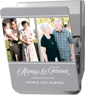 Magnets: Always And Forever Clip Magnet, 2X2.5, Gray