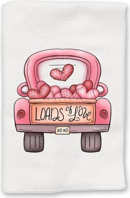 Valentine's Day Pink Truck Home Decor | Vday Decorative Towel Holiday Decoration Kitchen Bathroom Handmade Hand Galentine's