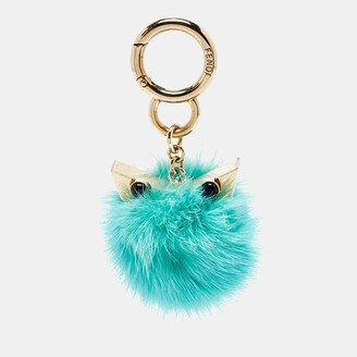 Green Fur Pom Pom Bag Charm