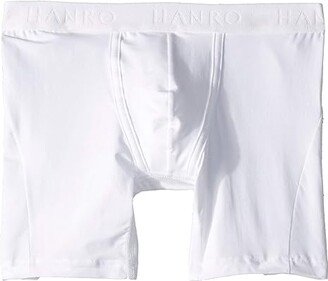 Cotton Essentials Longleg Boxer Brief (White) Men's Underwear
